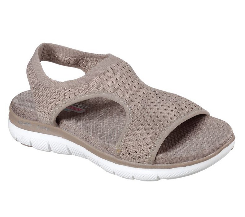 Skechers Flex Appeal 2.0 - Deja Vu - Womens Sandals Grey [AU-II2167]